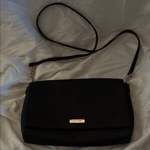 Kate Spade Black Crossbody Bag with Gold Chain